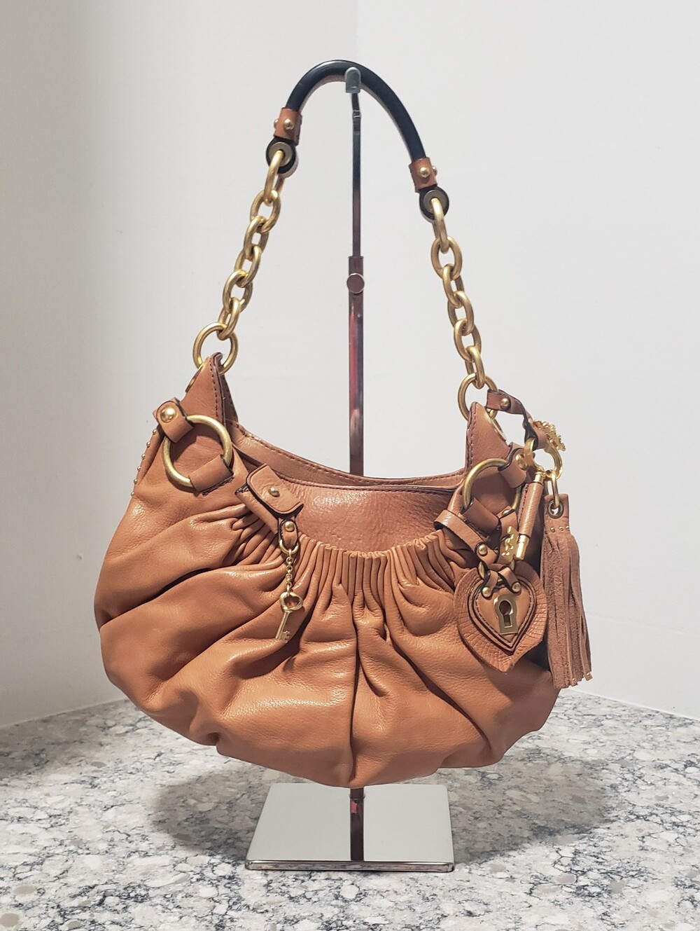 Juicy Couture Y2K Vintage Leather Daydreamer Handbag With Charms